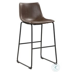 Michelle Brown And Black Armless Bar Stool Set of 2