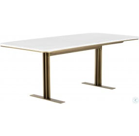 Ambrosia Antique Brass 79" Dining Table
