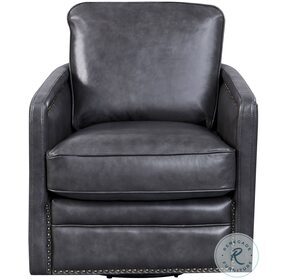 Atlas Grey Swivel Arm Chair