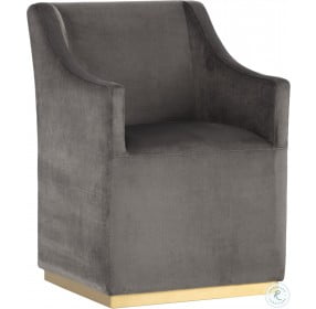 Zane Wheeled Pimlico Pebble Fabric Lounge Chair
