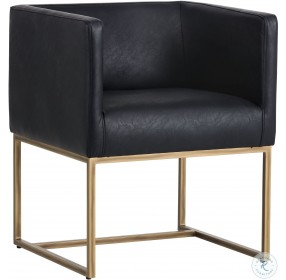 Kwan Vintage Black Lounge Chair