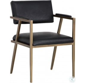 Ventouz Vintage Black Arm Chair