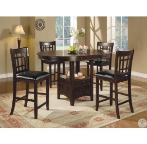 Lavon Espresso Extendable Counter Height Dining Room Set