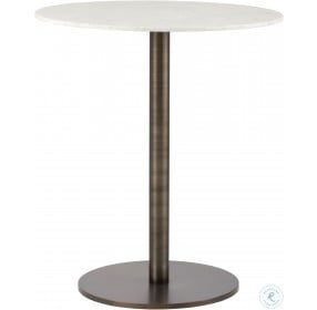 Enco Antique Gold and White Bar Table