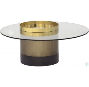Haru Brown and Gold Coffee Table