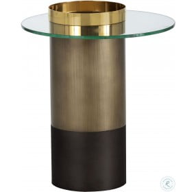 Haru Brown and Gold End Table