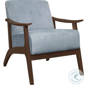 Carlson Blue Gray Velvet Accent Chair