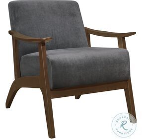 Carlson Dark Gray Velvet Accent Chair