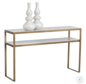 Evert White Console Table
