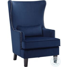 Tonier Blue Wing Back Accent Chair