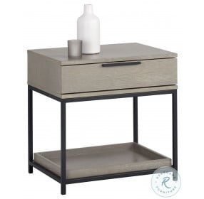 Rebel Taupe And Black Nightstand