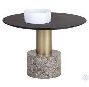 Monaco Light Grey Marble And Charcoal Grey Coffee Table