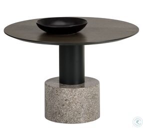 Monaco Light Grey Marble And Raw Umber Coffee Table