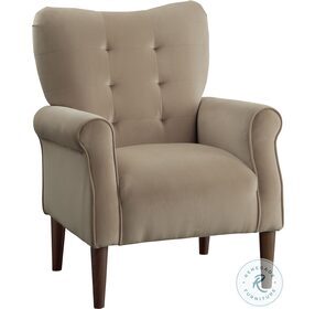 Kyrie Brown Velvet Accent Chair