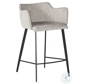 Griffin November Grey And Bravo Cognac Counter Height Stool