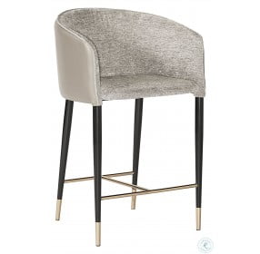 Asher Flint Grey And Napa Taupe Counter Height Stool