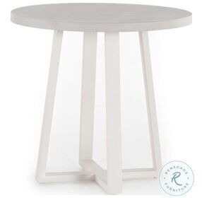 Cyrus Natural White and Natural Sand Outdoor Round Dining Table