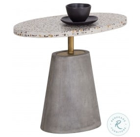 Carment Grey Brass End Table