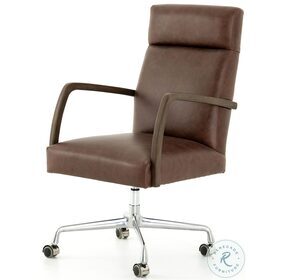 Bryson Havana Brown Leather Desk Chair