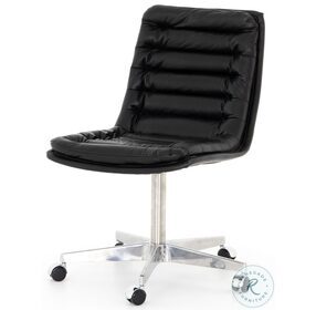 Malibu Rider Black Leather Desk Chair