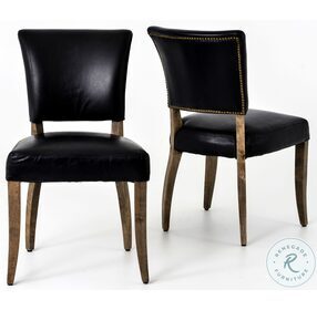 Mimi Rider Black Leather Dining Chair