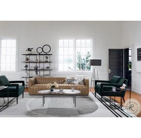 Augustine Palermo Drift Leather 97" Living Room Set
