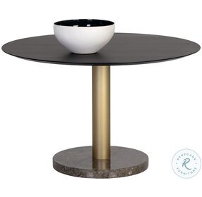Monaco Gray And Gold 48" Dining Table