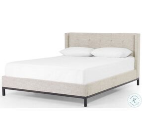 Newhall Plushtone Linen Queen Upholstered Panel Bed