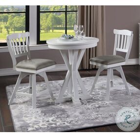 Bianca White Counter Height Pub Table Set