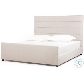 Daphne Cambric Ivory King Upholstered Panel Bed