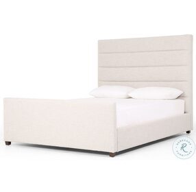 Daphne Cambric Ivory Queen Upholstered Panel Bed