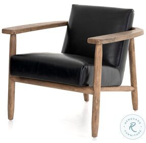 Arnett Dakota Black Leather Chair