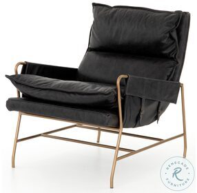Taryn Sonoma Black Leather Chair