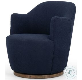 Aurora Copenhagen Indigo Fabric Swivel Chair