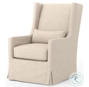 Easton Jette Linen Swivel Wing Chair