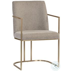 Rayla Belfast Oyster Shell Fabric Dining Armchair