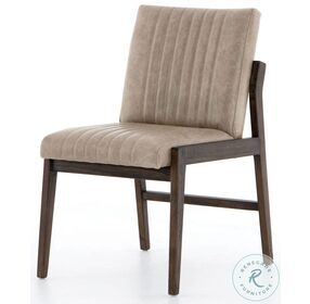 Alice Sonoma Grey Leather Dining Chair