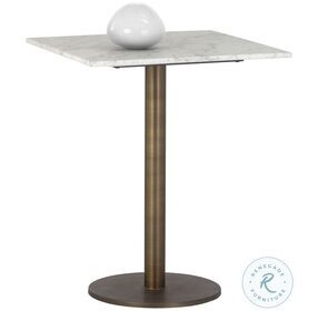 Enco White And Antique Bronze 24" Bistro Table