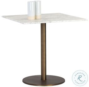 Enco White And Antique Bronze 30" Bistro Table