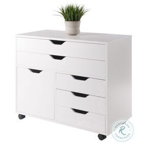 Halifax White 3 Section Mobile Storage Cabinet