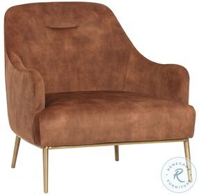 Cameron Nono Rust Fabric Lounge Chair