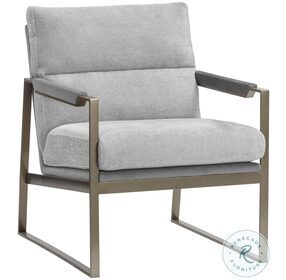 David San Remo Winter Cloud And Antonio Charcoal Fabric Lounge Chair