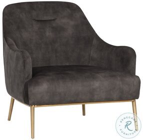 Cameron Nono Shitake Fabric Lounge Chair