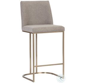 Rayla Belfast Oyster Shell Fabric Counter Height Stool
