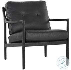 Gilmore Black Leather Lounge Chair