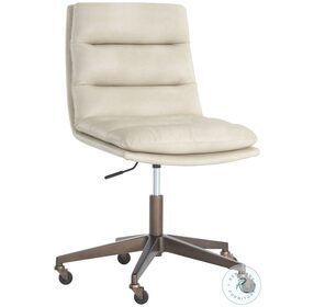 Stinson Bravo Cream Faux Leather Adjustable Office Chair
