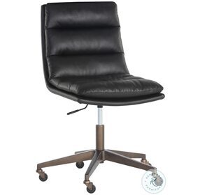 Stinson Bravo Black Faux Leather Adjustable Office Chair