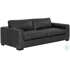 Baylor Marseille Black Leather Sofa