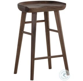 Dominic Brown Walnut Counter Height Stool