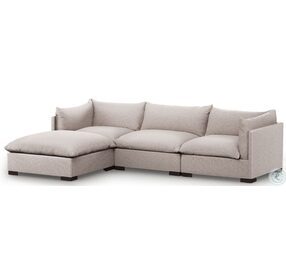 Westwood Bayside Pebble 3 Piece Sectional with Ottoman